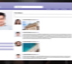 Dataskjerm viser en nettside med profilbilder.