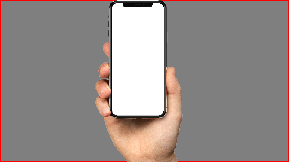 Bilde mobil høykant hånd.