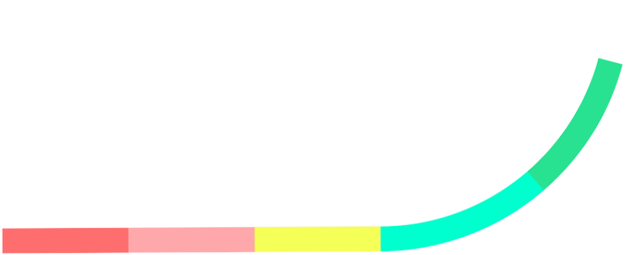 Logo Læringseffektundersøkelsen 2026 med regnbuefarget kurve opp.