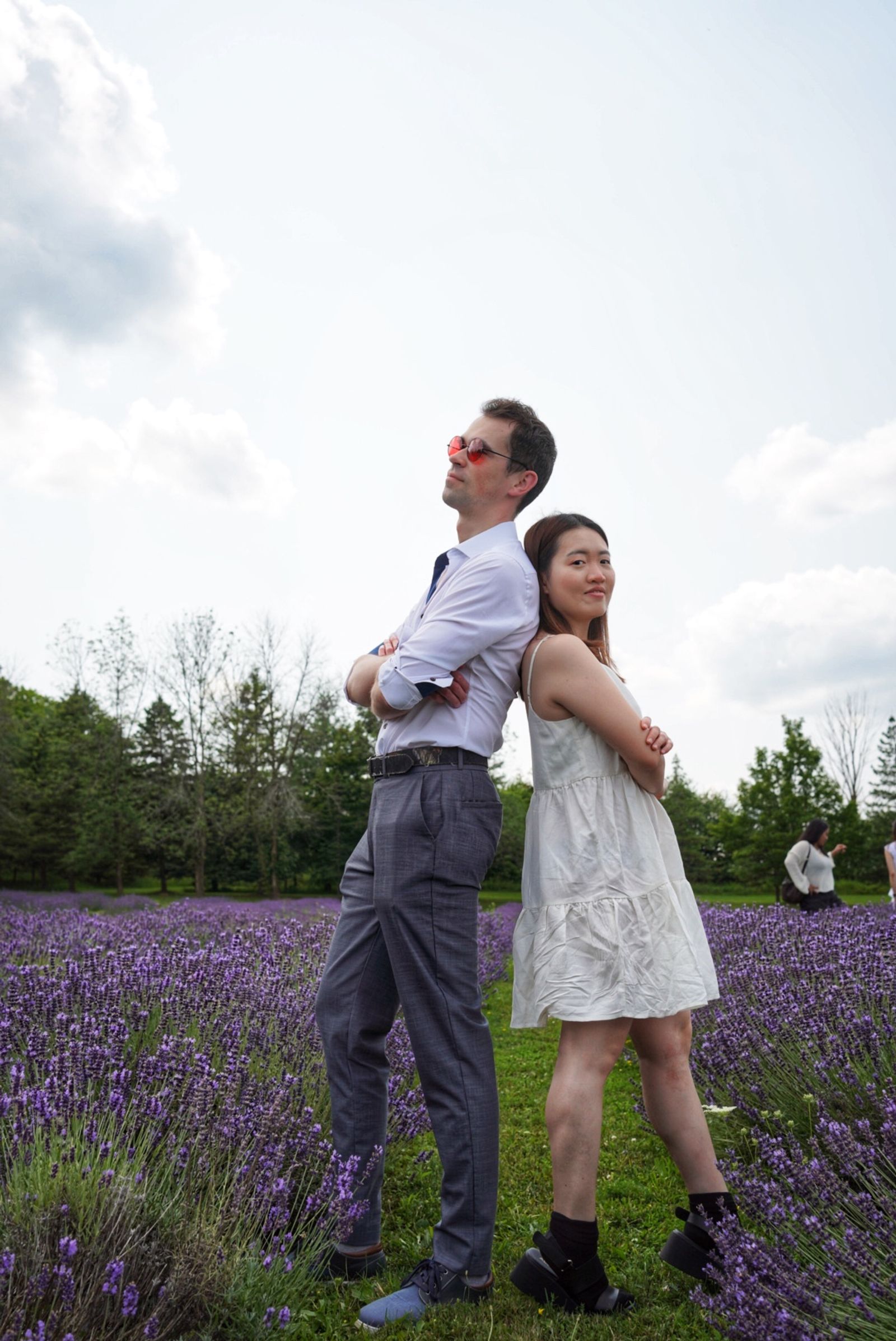 Camille & Kostiantyn at Purple Hill Lavender, photo 1.