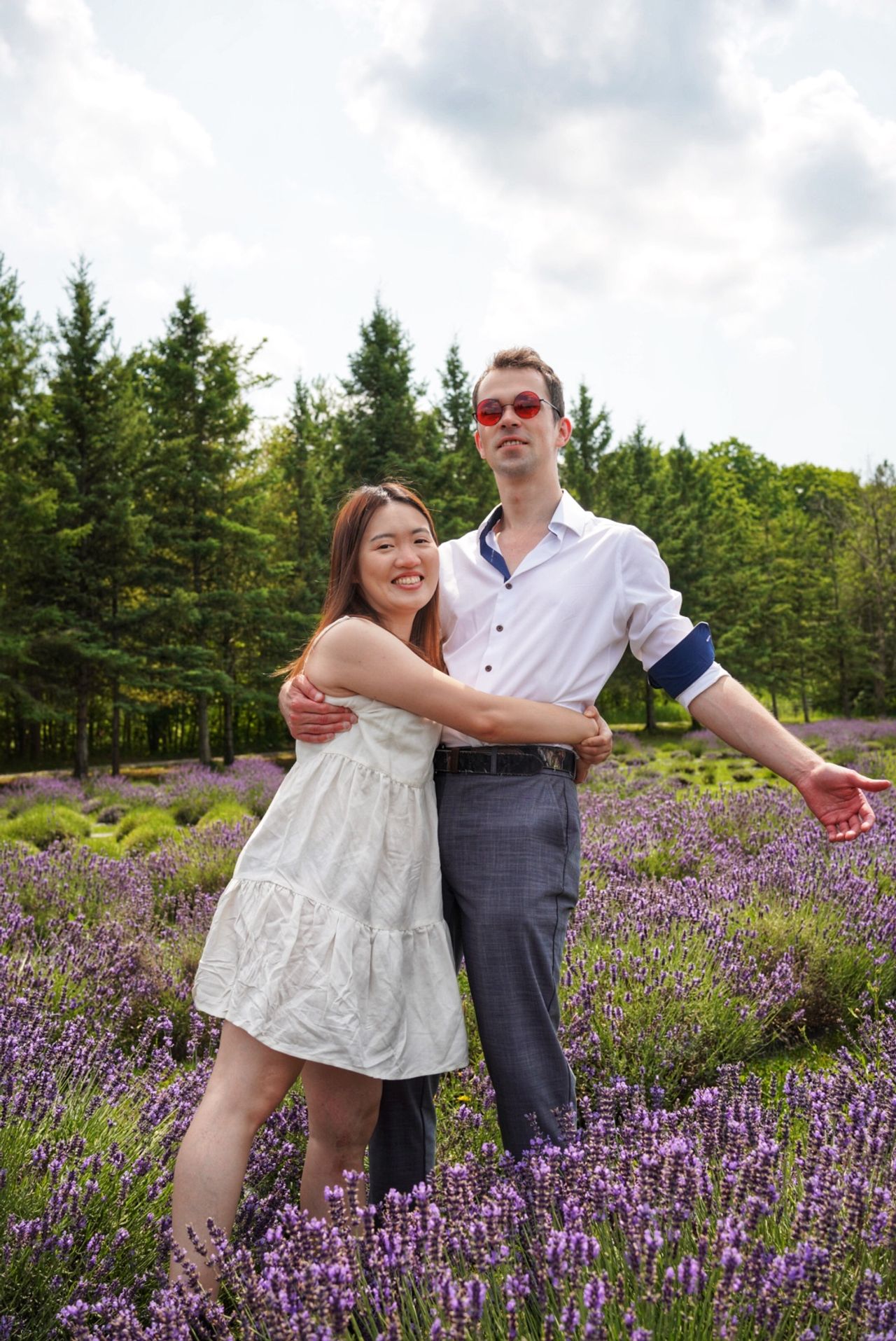 Camille & Kostiantyn at Purple Hill Lavender, photo 5.