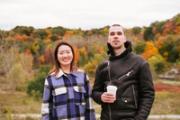 Camille & Kostiantyn at Evergreen Brickworks.