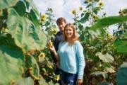 Scott & Emily at Laura's Farm Stand.