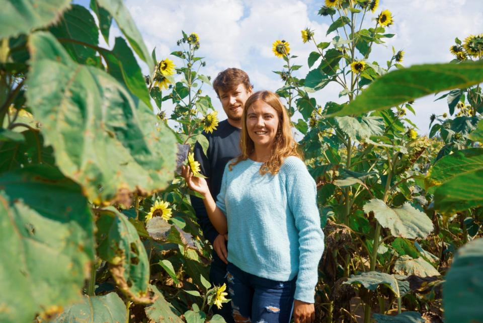 Scott & Emily at Laura's Farm Stand.