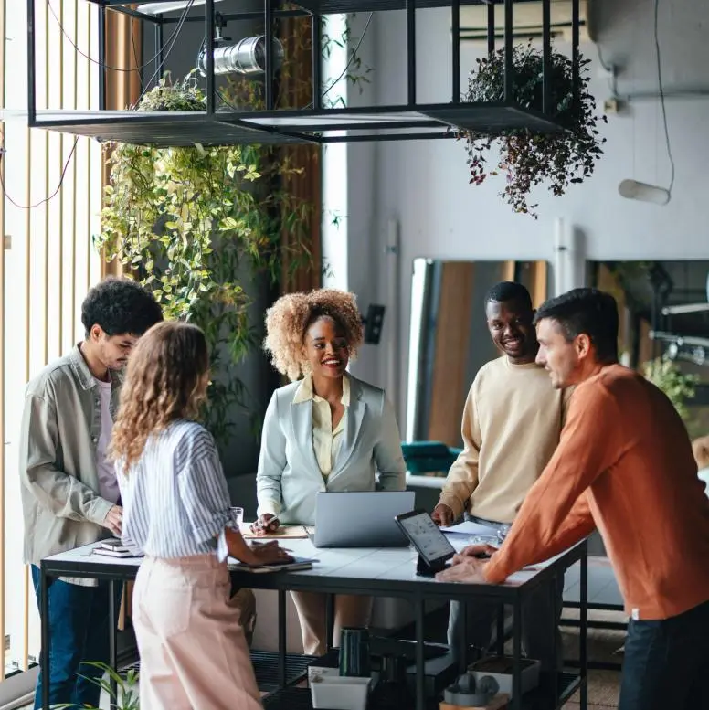 Group of colleagues having a chat