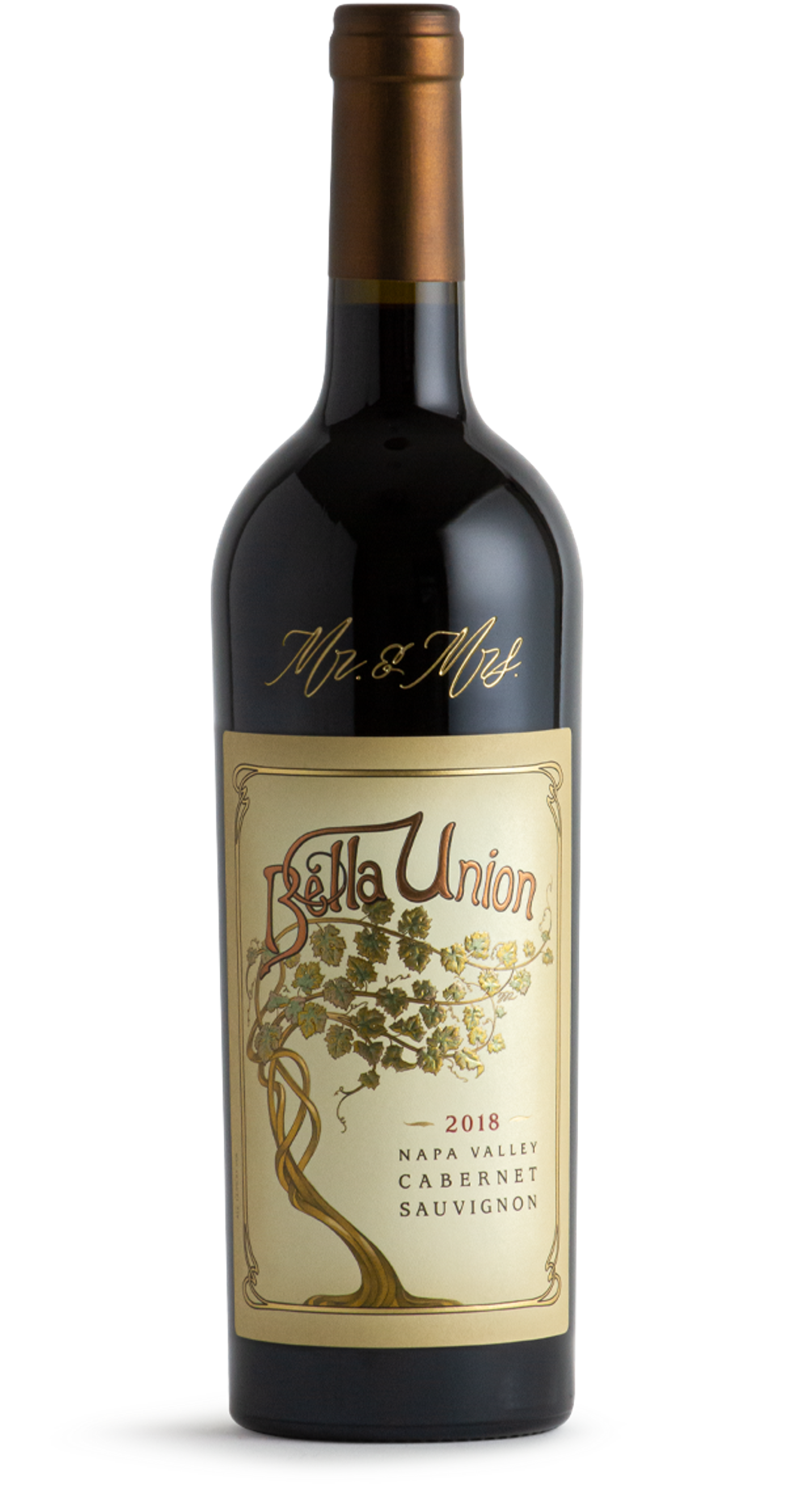 2018 Bella Union Cabernet Sauvignon, Napa Valley Etched Mr & Mrs