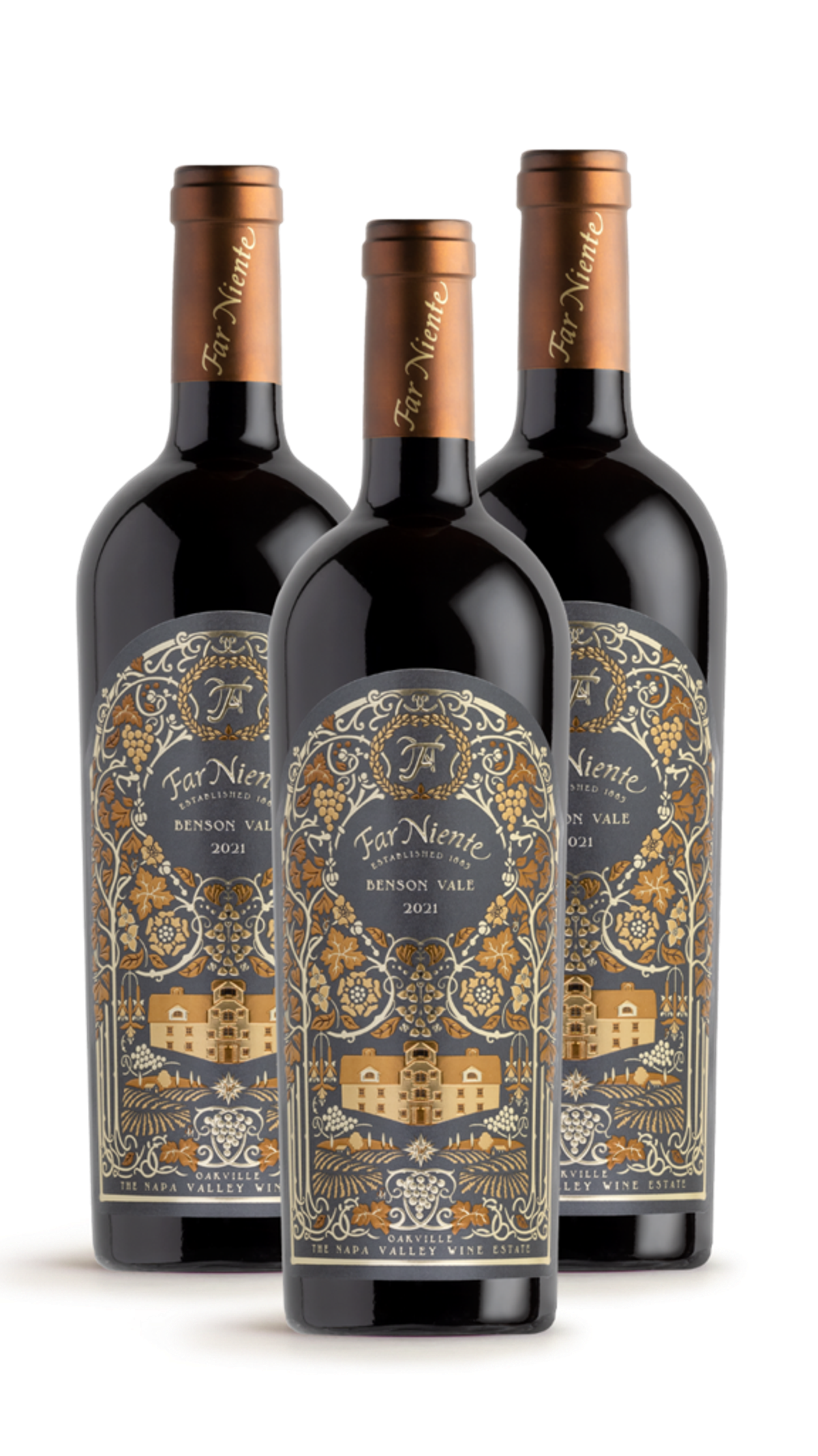 2021 Far Niente Benson Vale Cabernet Sauvignon, Three-Bottle Collectors Wood Box