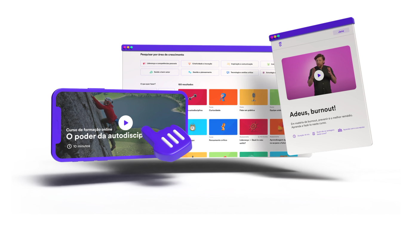 Imagem da Página inicial das formações online da GoodHabitz