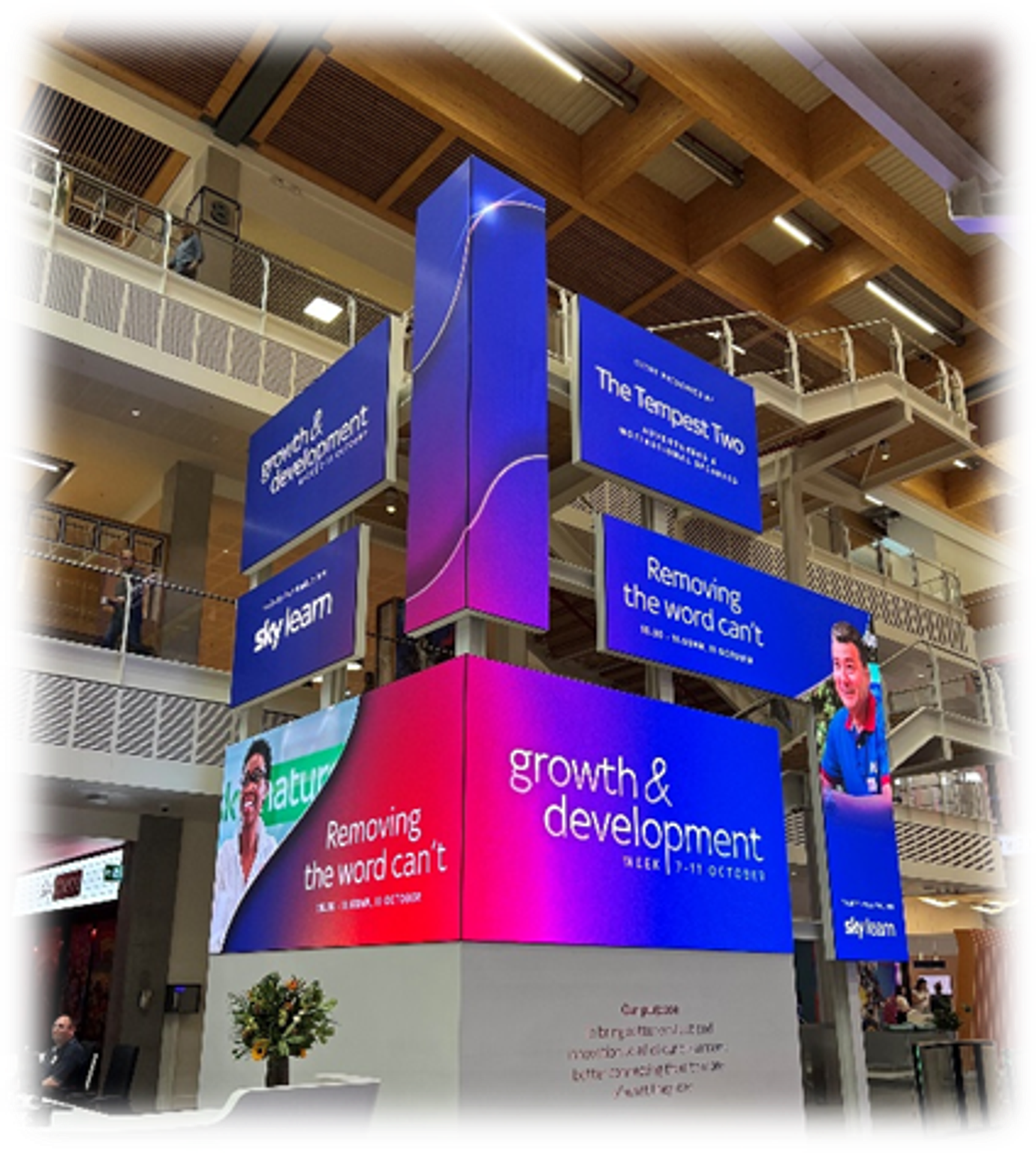 screens shown at an event
