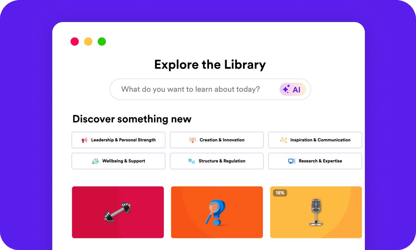 Screenshot of explore page