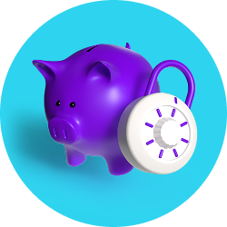 Piggy bank representing one fixed fee
