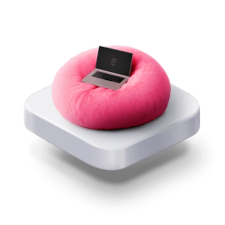 computer su un sofa