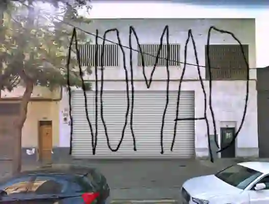 Signage ideas for Nomad. This one had to be made with a fire extinguisher full of paint. 2021