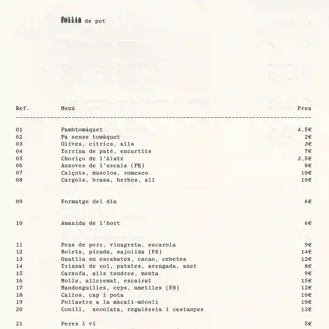 FOLLIA RESTAURANT