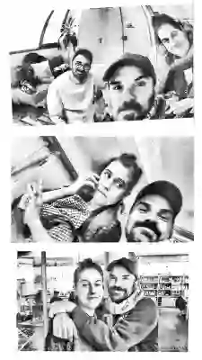 Victor, Fran and Josep during the project for Franca Restaurant.