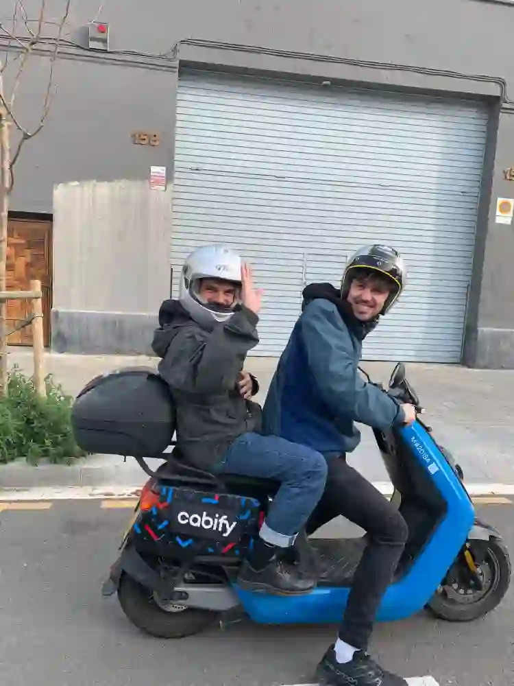 Jordi and Josep going to a meeting. 2022