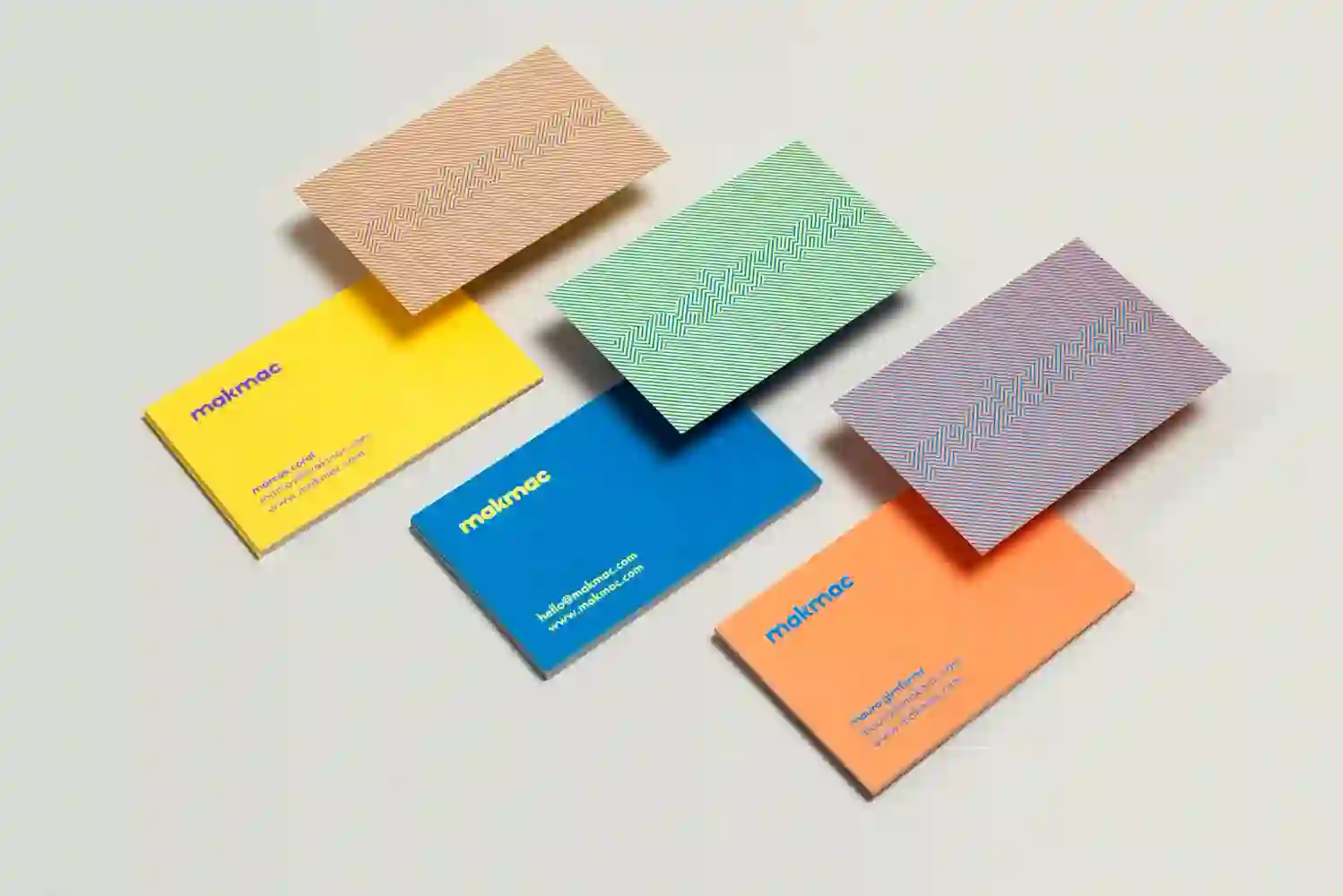Business cards for Makmac, an independent design & motion studio based in Barcelona.