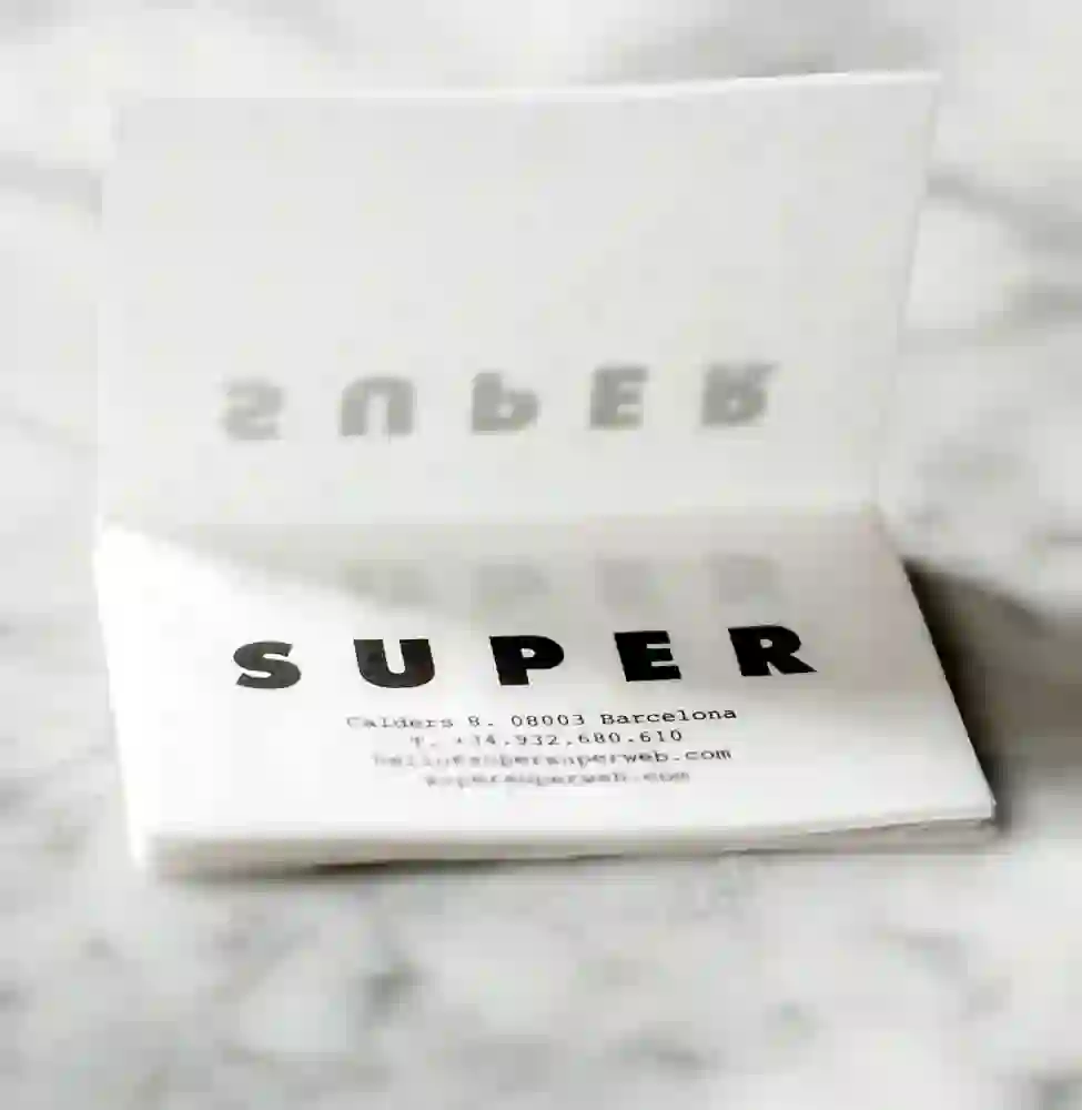 Super Super bar business cards. 2015. It worked as a Napkin.