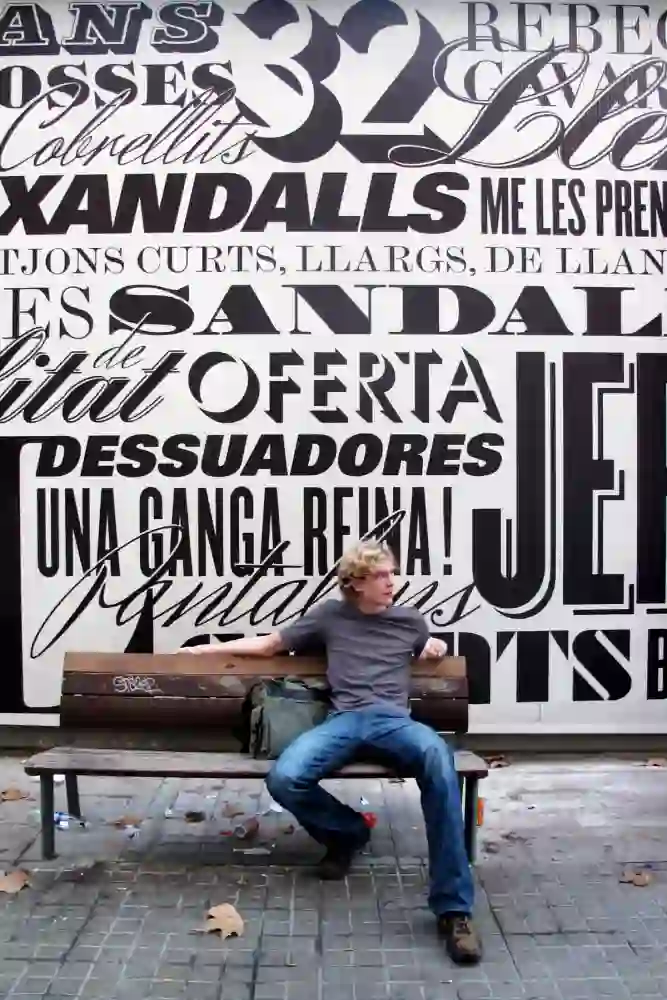 Mercat de Sant Antoni typographic walls. Back in 2010.