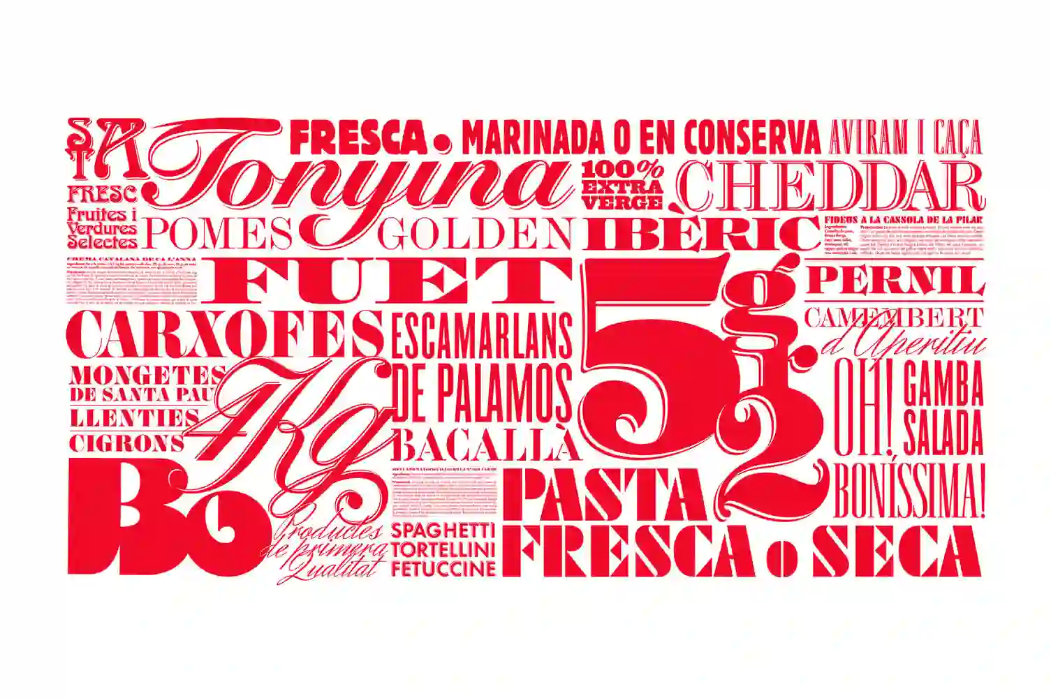 Detail of Mercat de Sant Antoni typographic walls. Back in 2010.