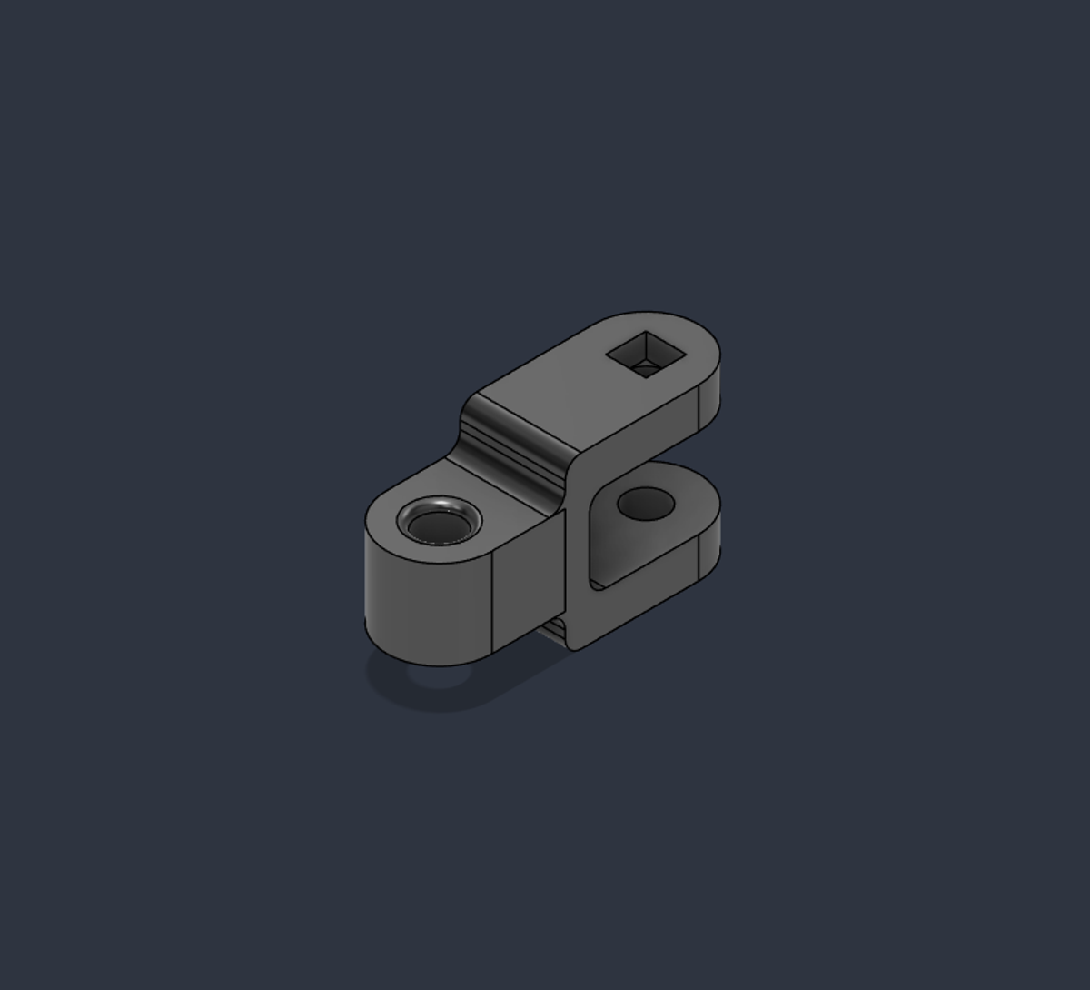 Fusion 360 CAD render of the mounting adapter