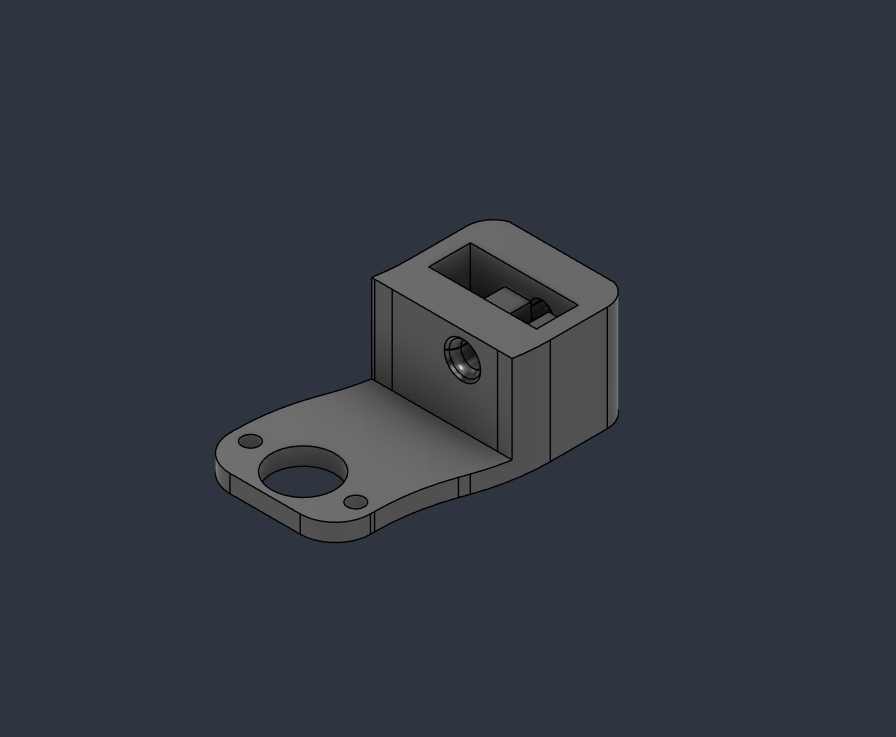CAD Drawing of Sensor with the fork light barrier visible