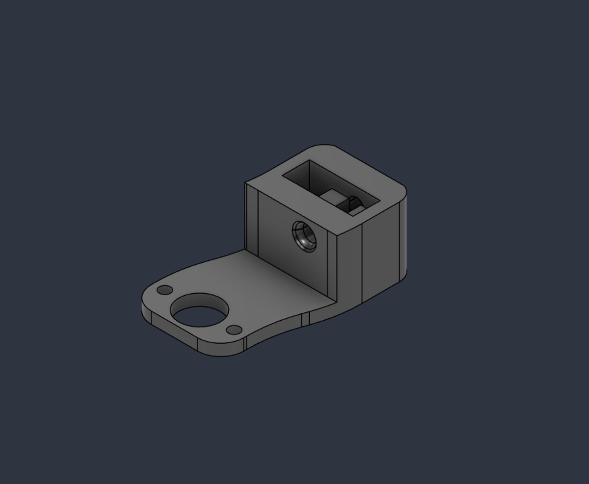 CAD Drawing of Sensor with the fork light barrier visible