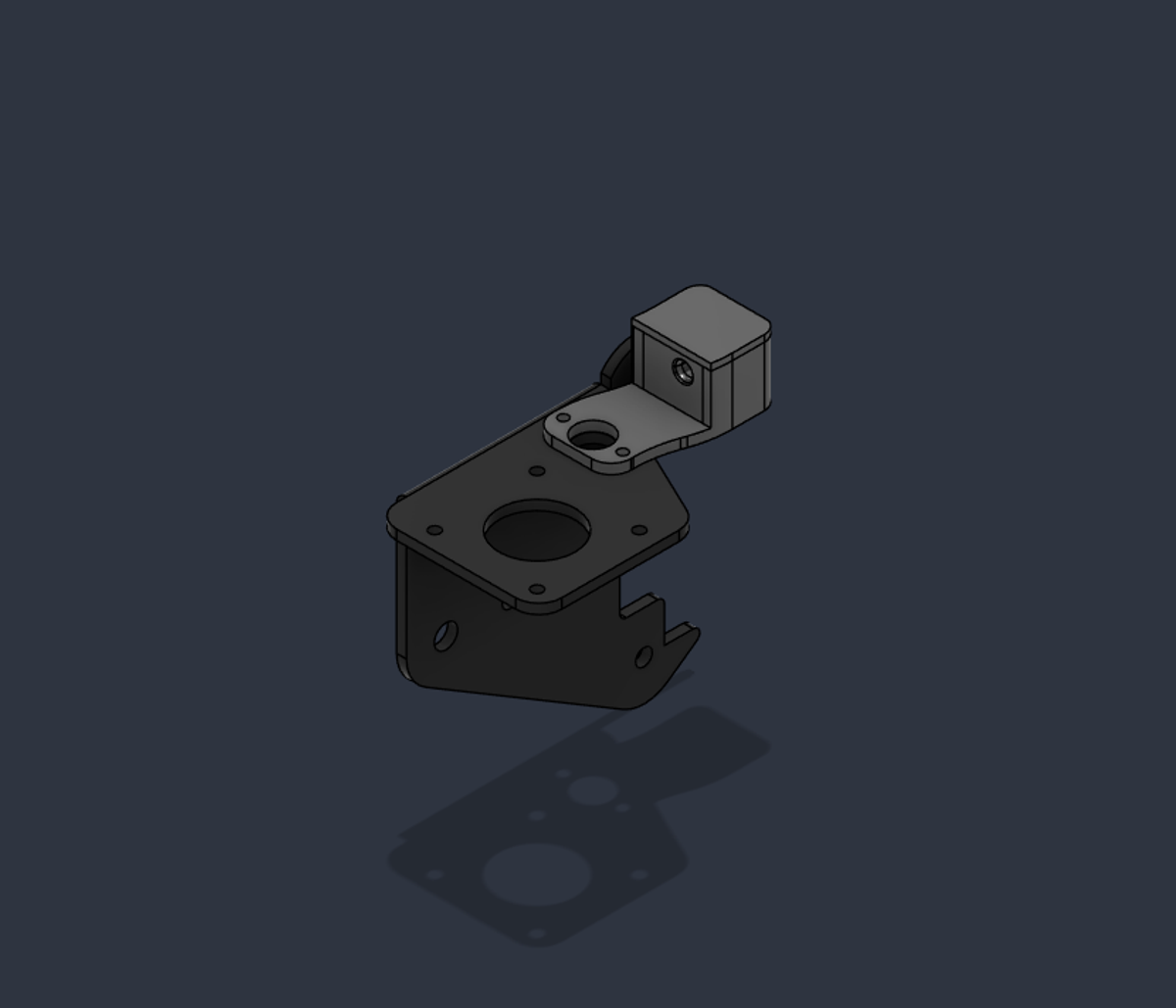 Cad Drawing of Sensor on Extruder Bracket