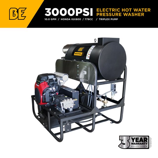 3,000 PSI 10 GPM Eagle Hot Water Skid, Honda iGX800 - SE5815HIHZGP