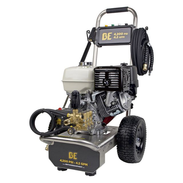 4,200 PSI 4.2 GPM Cold Water Pressure Washer, Stainless Steel Frame - B4213HSAS