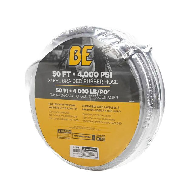 3/8" x 50' 4,500 PSI Non-Marking Hose, Grey - 85.238.155