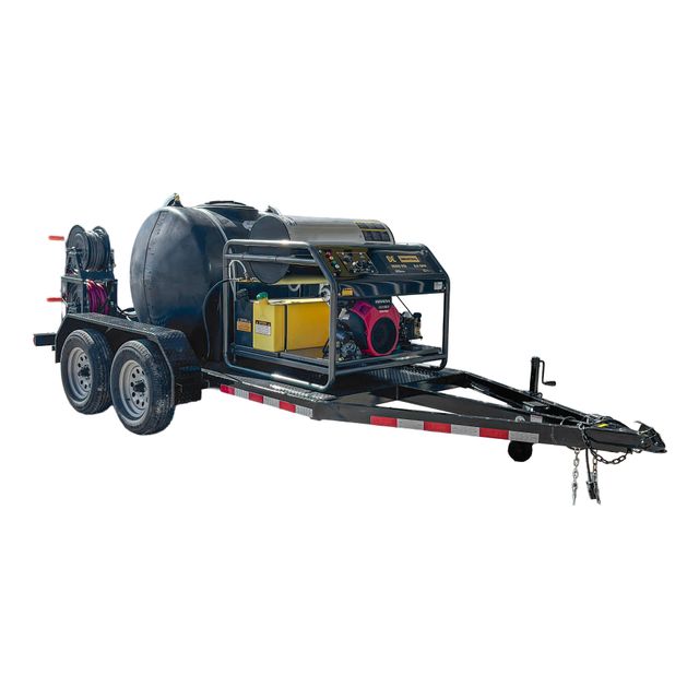 3,000 PSI 8.0 GPM Hot Water Trailer System, 325 Gallon - HW3024HG12V-TD7