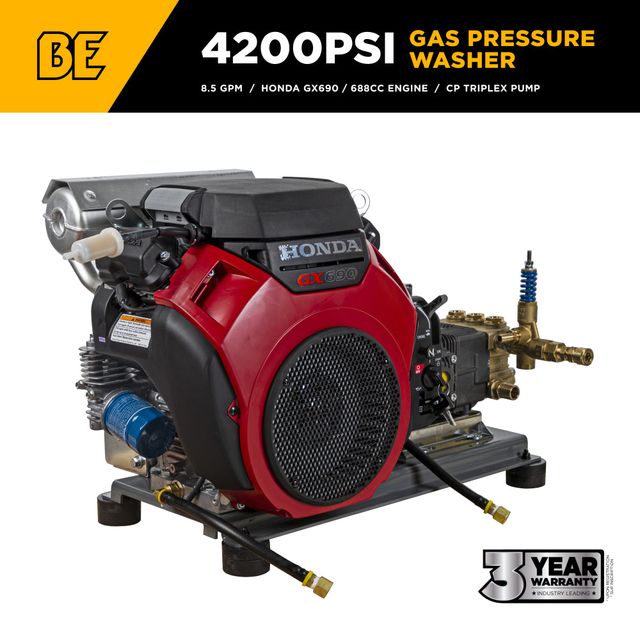 4,200 PSI 8.5 GPM Truck Mount Pressure Washer, Honda GX690, CP Pump - B4224HETBAS