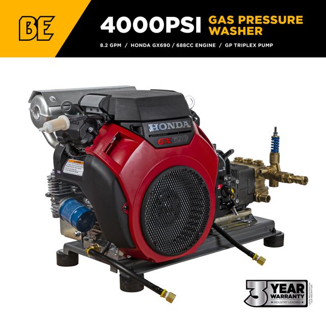 4,000 PSI 8.2 GPM Truck Mount Pressure Washer, Honda GX690, General Pump - B4024HETBGS
