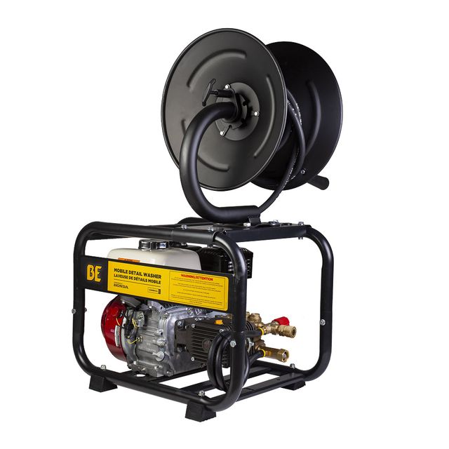 3,100 PSI 3.1 GPM Mobile Detail Pressure Washer, Roll Cage with Hose Reel - B3165HRAS