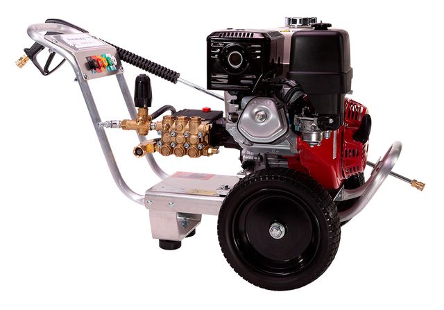 Pressure-Pro Eagle Series II E4040HG gas pressure washer, pump side
