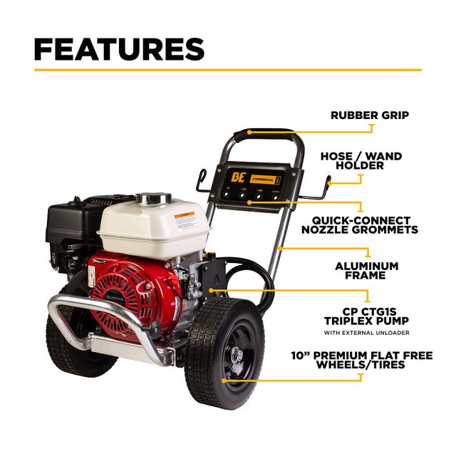 3,100 PSI 3.1 GPM Cold Water Pressure Washer, Aluminum Frame, CP Pump - B3165HAAS