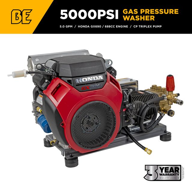 5,100 PSI 5.5 GPM Truck Mount Pressure Washer, Honda GX690 - B5024HETBAS