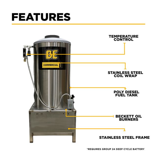 Fury Vertical Hot Box, 8-10 GPM, Diesel Fired, 12 VDC - 99012VSS