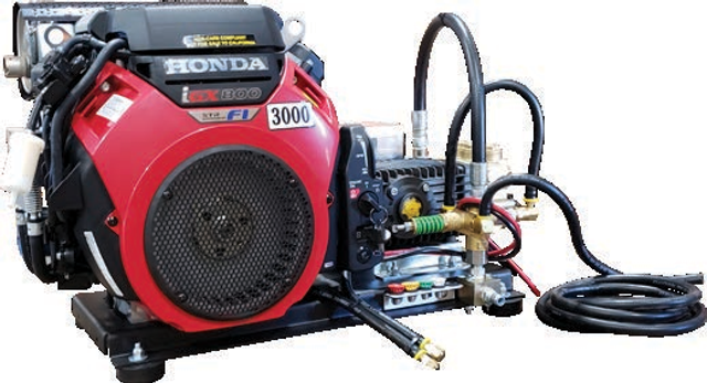 Pressure-Pro Pro series skid unit with Honda iGX800 EFI engine and General Pump