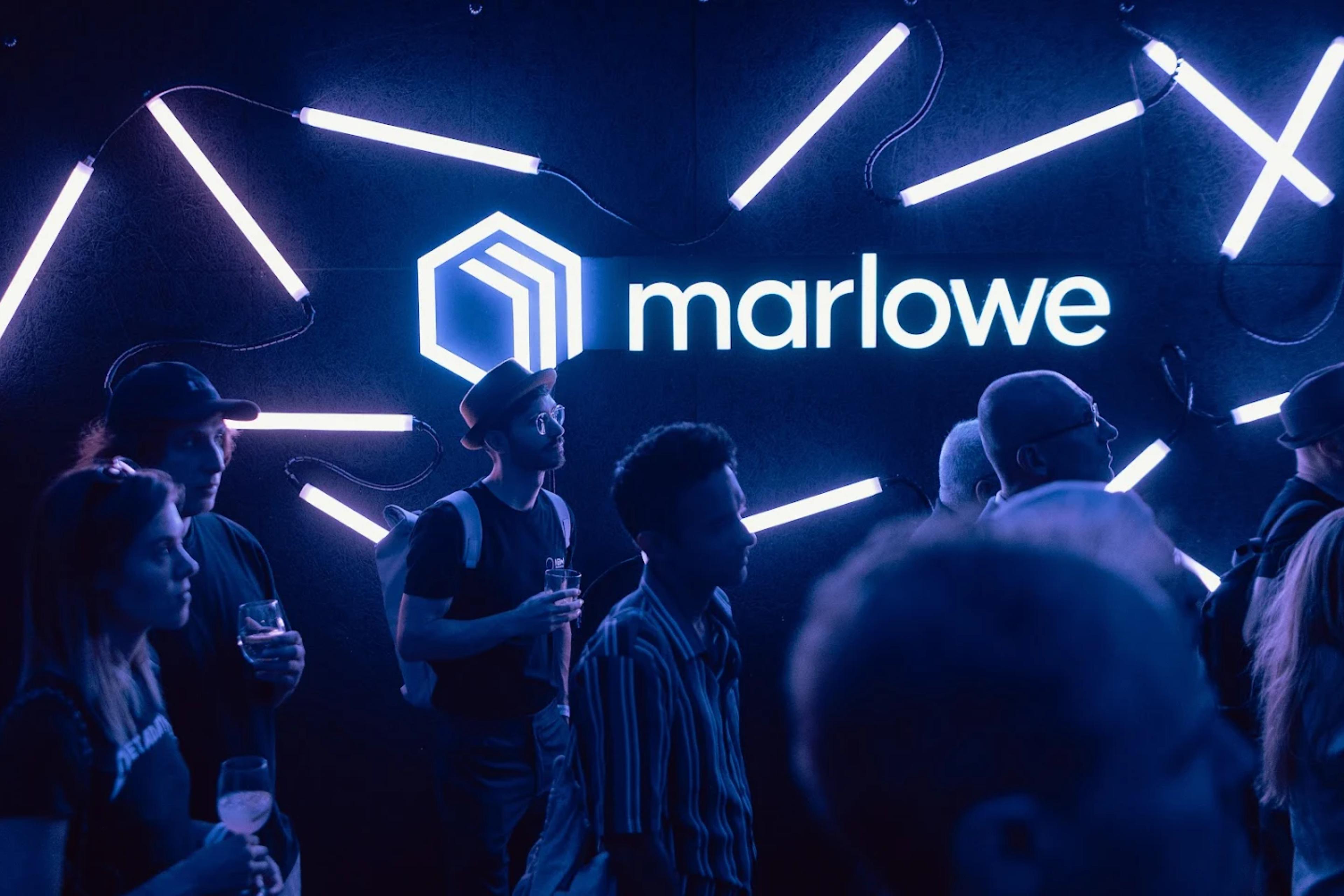 Marlowe logo sculpture