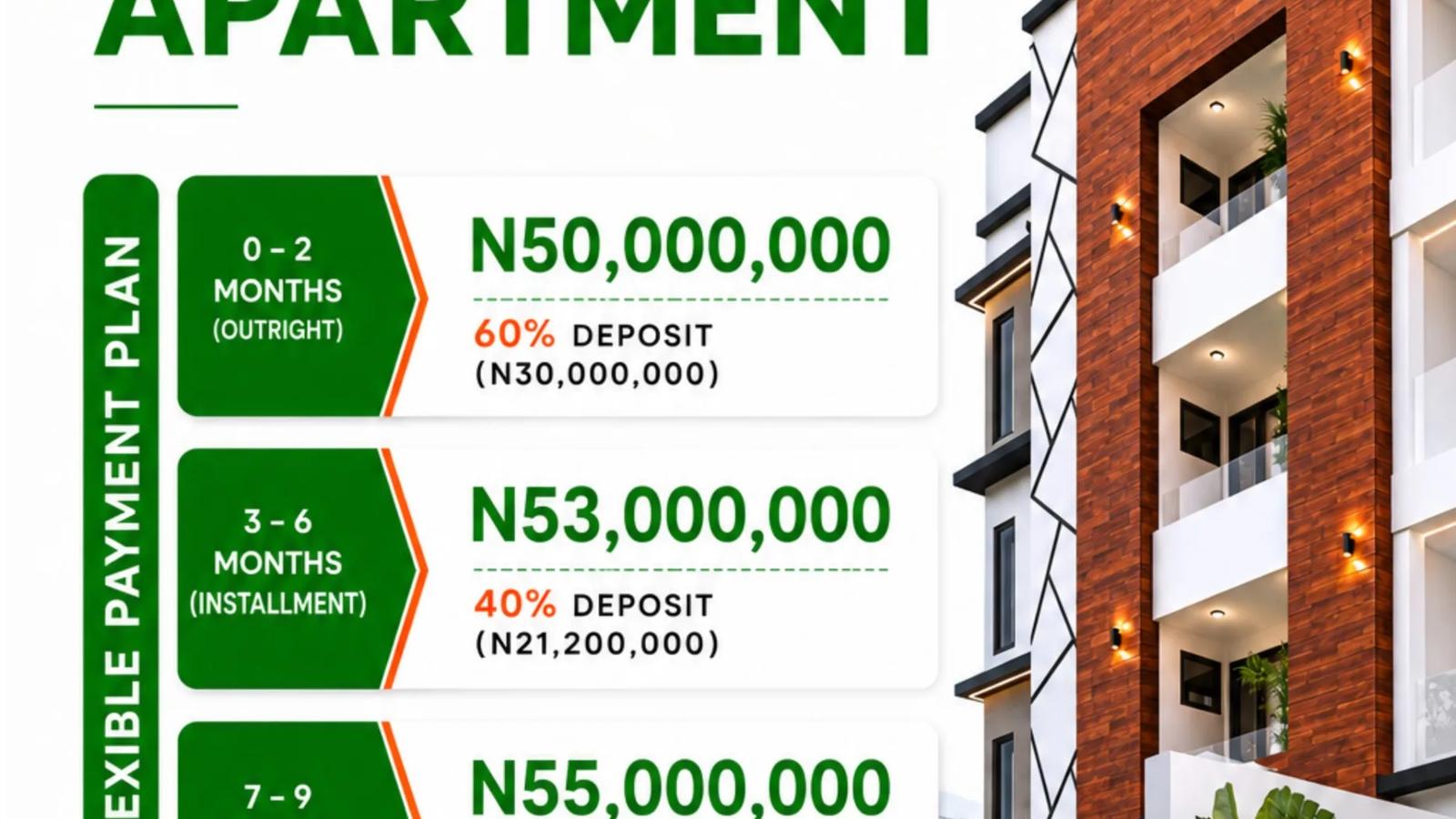 1,2&3 Bedroom Apartment