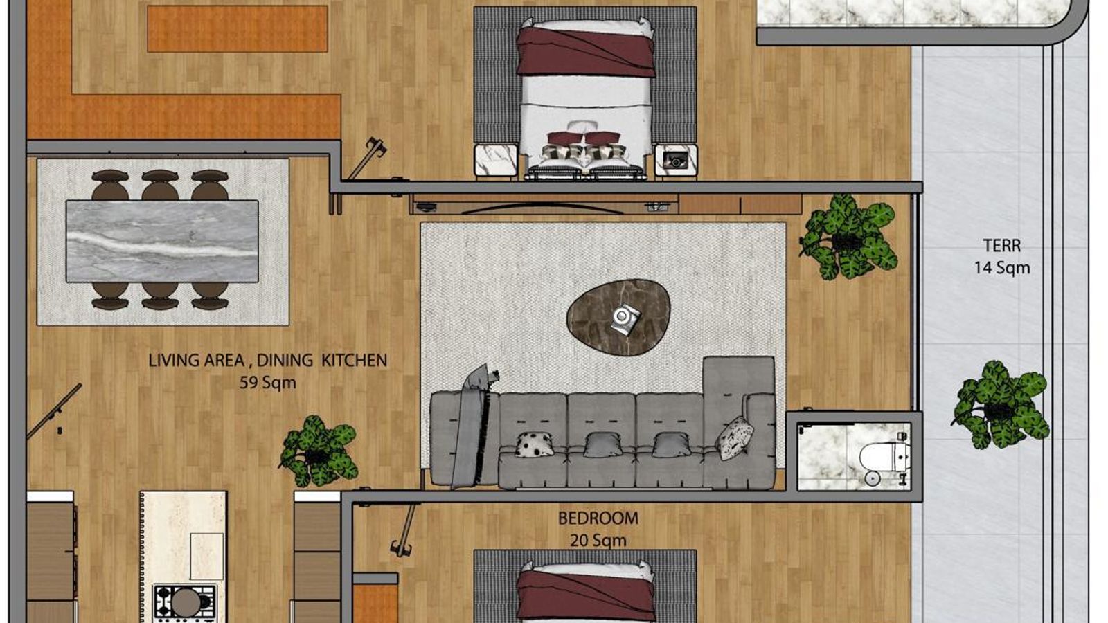 2 Bedroom