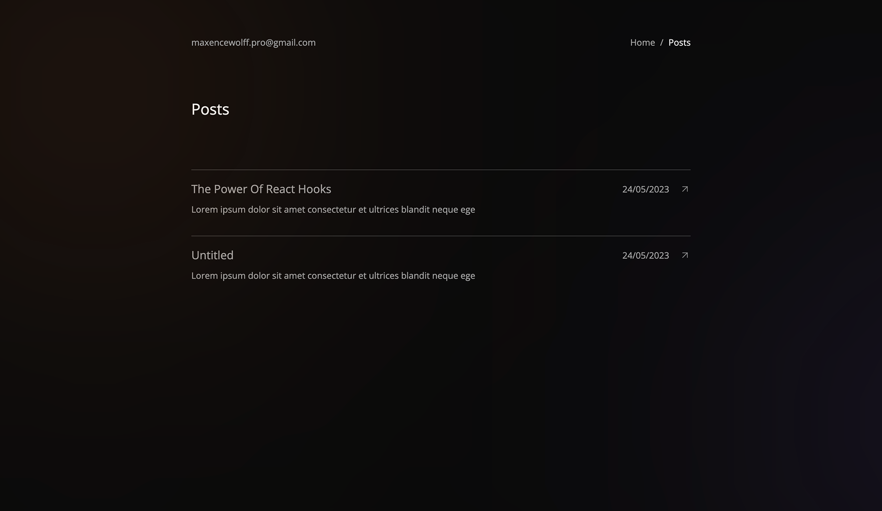 Template portfolio screen 3