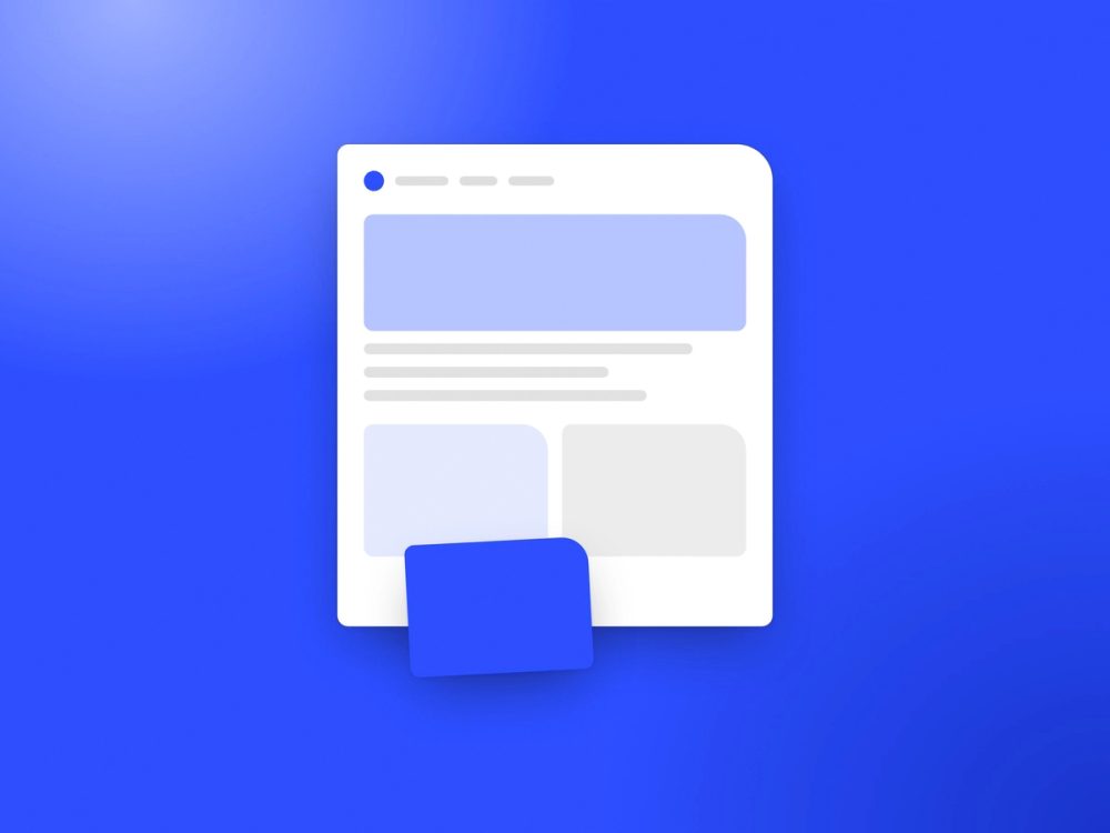 Illustration: a page layout with one block dropped out of its place