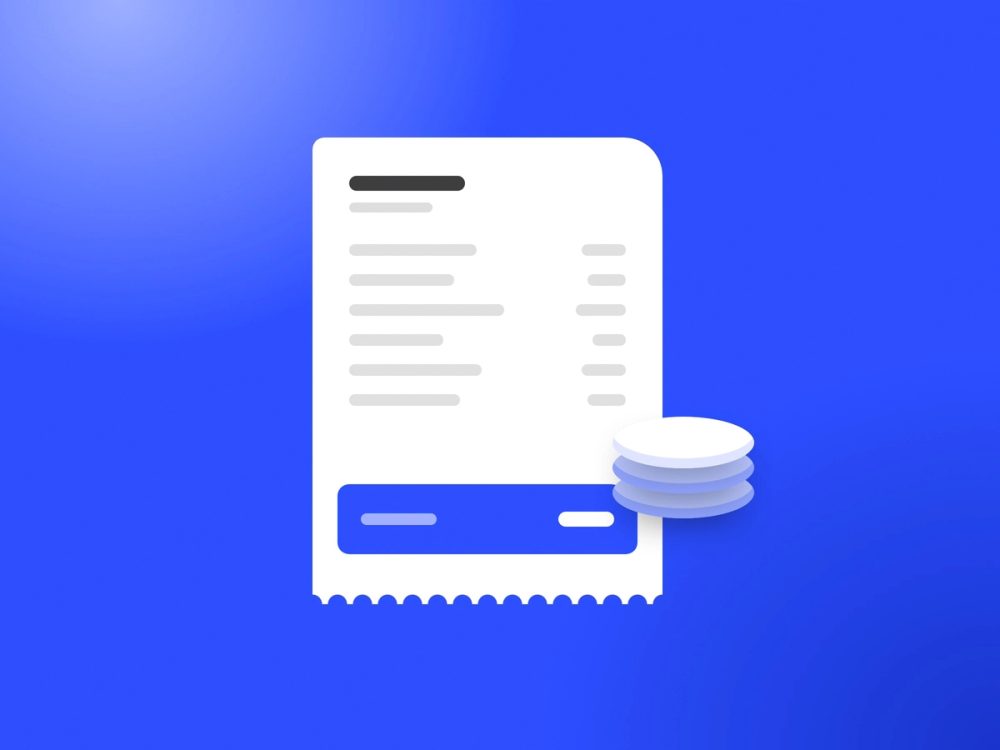 Illustration: an itemised receipt with the total picked out
