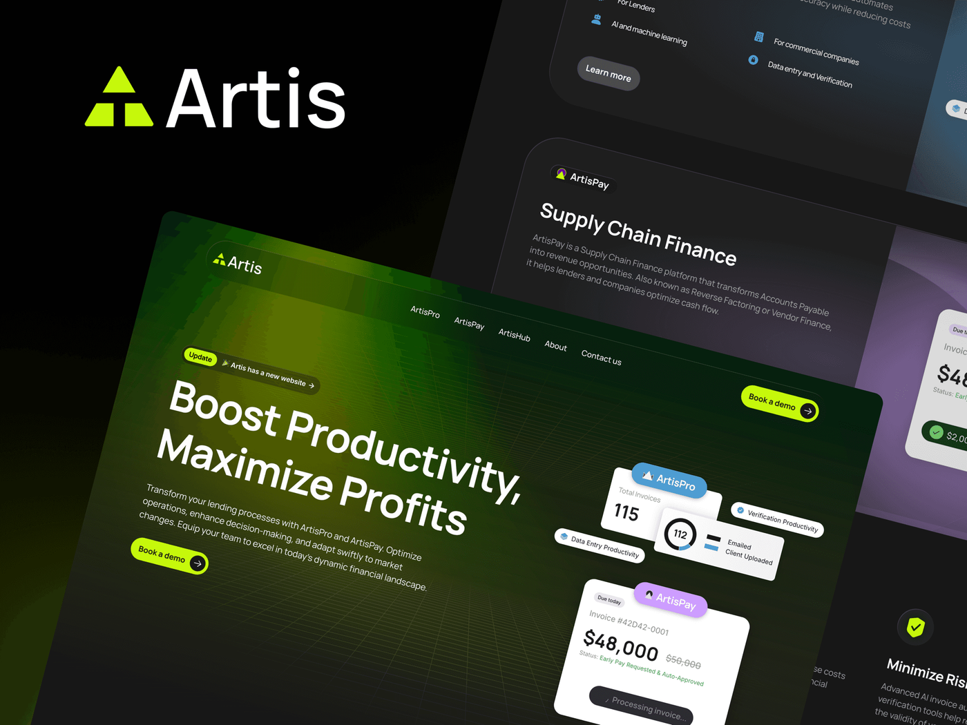 Artis Trade website, image 4, by AGR Studio