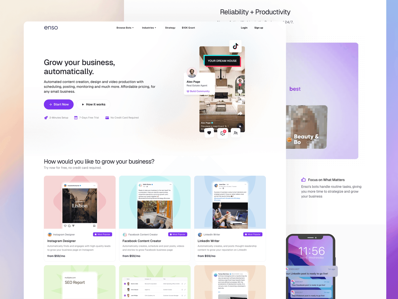 Enso Bot website, image 3, by AGR Studio