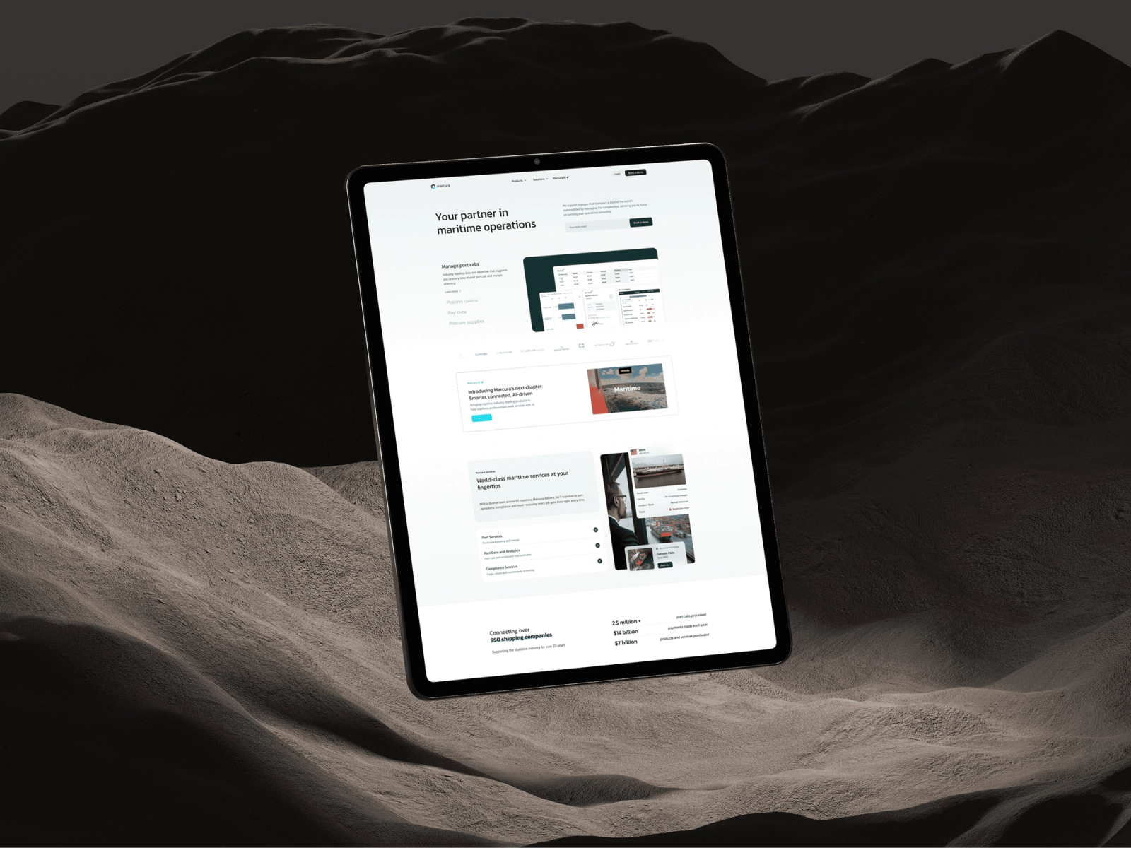 Marcura website, image 1, by AGR Studio