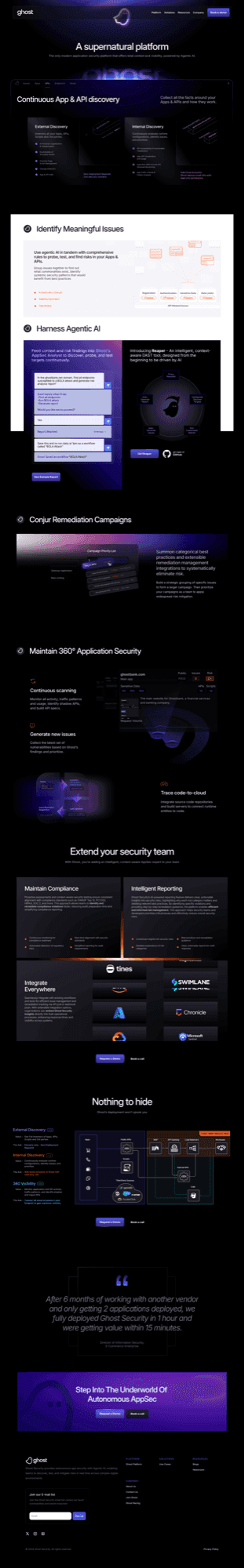 Ghost Security website, image 2, by AGR Studio
